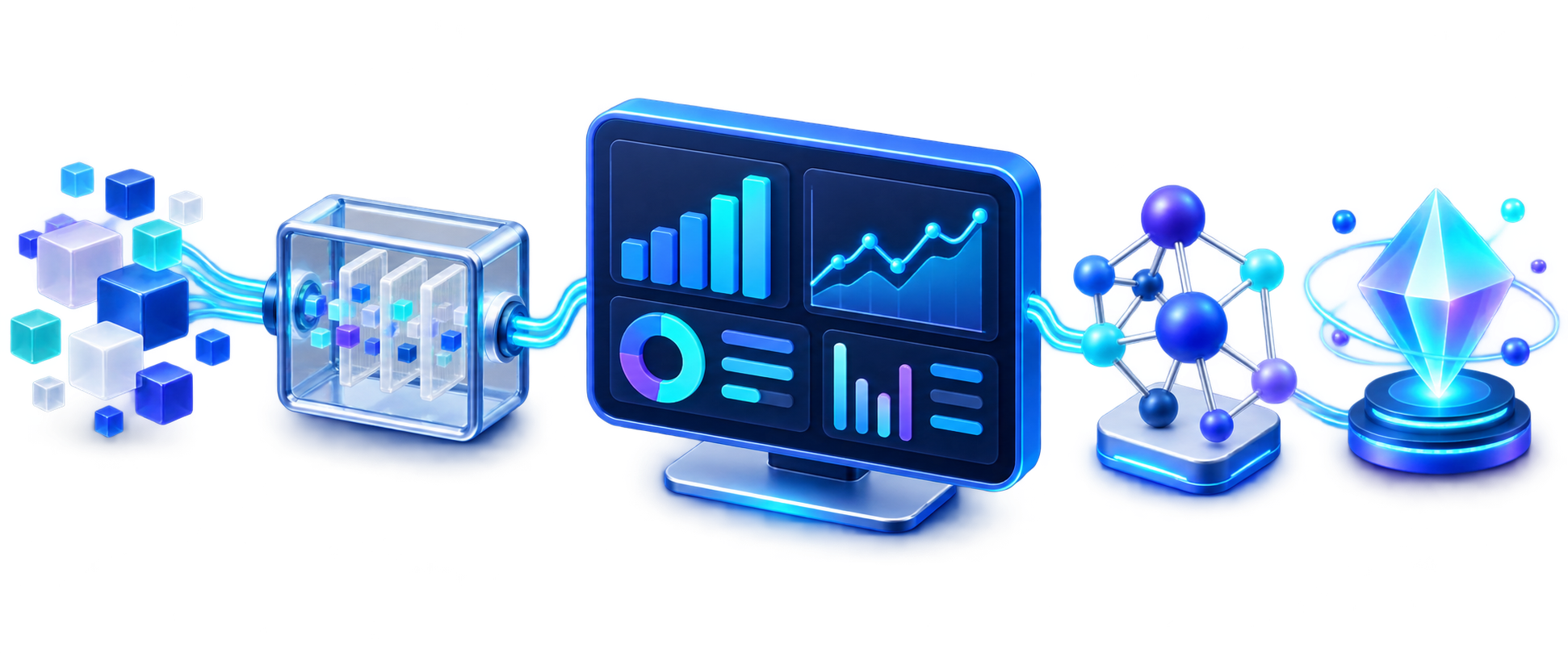 Ilustrasi proses eksplorasi data, analisis, dan pemodelan